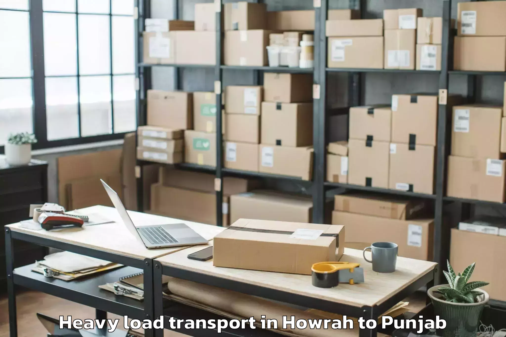 Book Howrah to Faridkot Heavy Load Transport Online